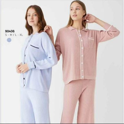 بيجامة شتوي صوف - تركي - موديل 90406