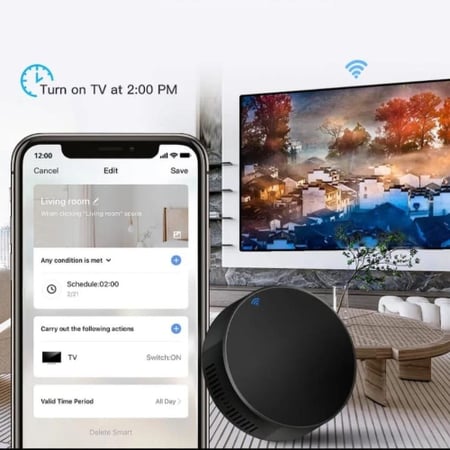 جهاز IR ذكي للتحكم بالأجهزة عن بعد يعمل كريموت لأي جهاز مثل المكيف والتلفزيون