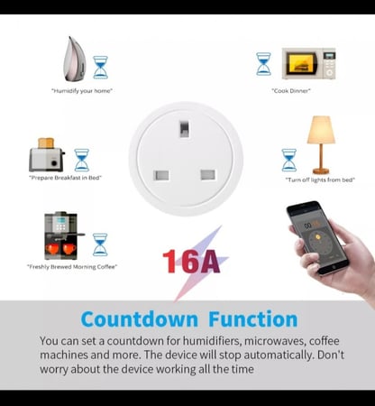 فيش كهرباء ذكي متوافق مع اليكسا وقوقل هوم