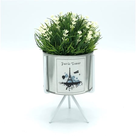 تحفة فضية بقاعدة ثلاثية شجرة زينة