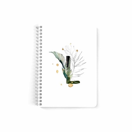  L letter A5 Spiral notebook for school or business note taking with 60 sheets By LOWHA