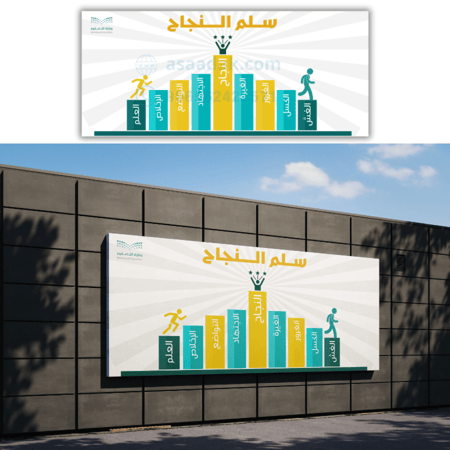 لوحة جدارية PDF  سلم النجاح