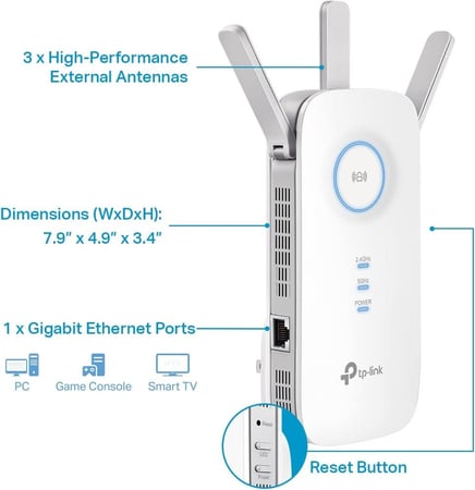 تي بي لينك - معزز WiFi AC1750 RE450