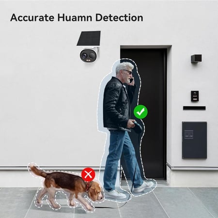 كاميرا مراقبة خارجية iMo Cell 3C الكل في واحد، كاميرا IP بدقة 2304×1296 بكسل، شرفة/جدار