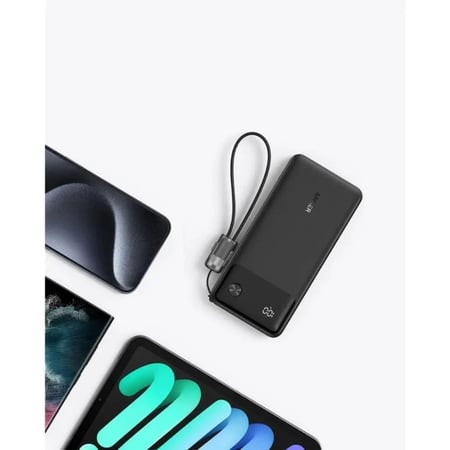 انكر - باور كور باور بانك 10000 مللي أمبير بقوة 22.5 واط شاحن محمول مع كابل USB C