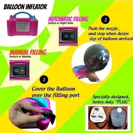 منفاخ بالونات كهربائي 2 مخرج هواء Electric Balloon Blower 2 Air Outlets