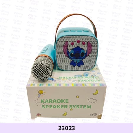 سماعة ستيتش مع مايك مكبر صوت بلوتوث الة كاريوكي Stitch Headphone with Mic Bluetooth Speaker Karaoke Machine