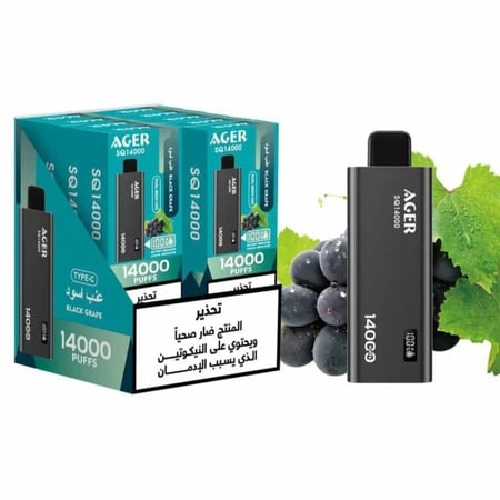 فيب اجير عنب اسود 14000 سحبة Vape Ager Black Grape 14000 Puffs
