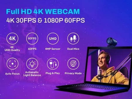 ويب كام 4K EMEET S600