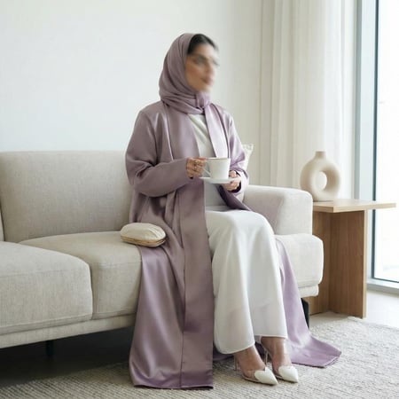عباية كلوش فاخرة تفتة مبطنة كوري من عامرية