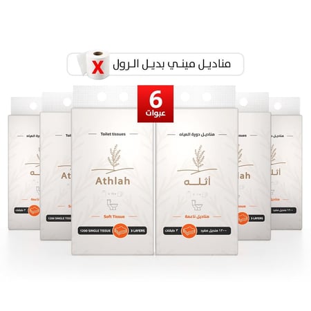 بكج مناديل تعليق 5+1 عبوات للحمام