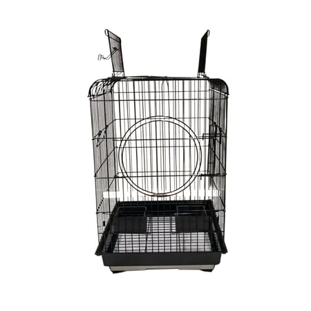 قفص للببغاوات الكبيرة أبيض وأسود