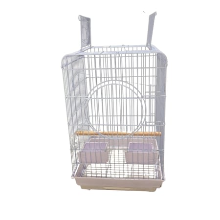 قفص للببغاوات الكبيرة أبيض وأسود