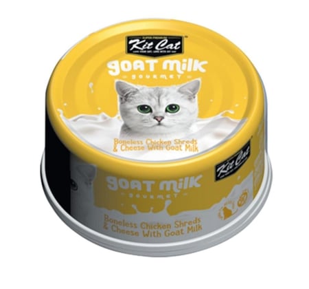 كت كات شرائح الدجاج مع الجبن وحليب الماعز 70 غ