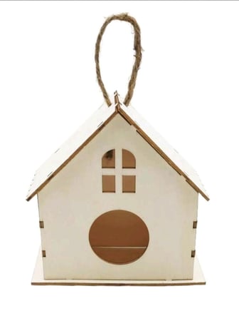 عش الطيور والببغاوات الصغيرة مصنوع يدويا من الخشب