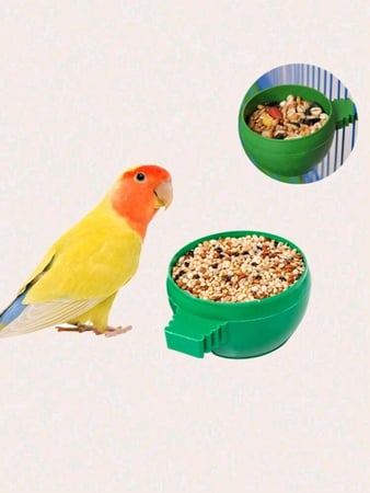 وعاء بلاستيك دائري صغير للتعليق في القفص