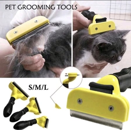 مشط إزالة الشعر الاحترافي للقطط والكلاب مقاس M