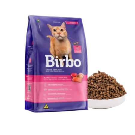 بيربو مكس بلند للقطط البالغة تعبئة كيس شفاف 1 كيلو