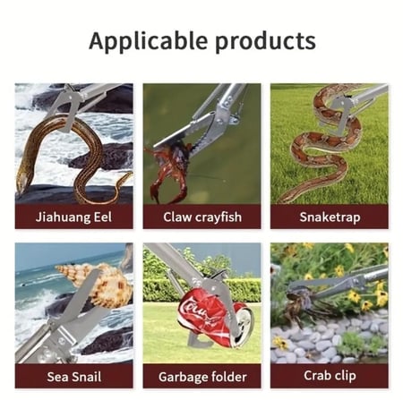 ملقط الثعابين من الفولاذ المقاوم للصدأ قوي وآمن