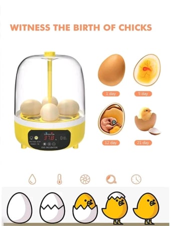 فقاسة منزلية سهلة الاستخدام سعة 7 بيضات