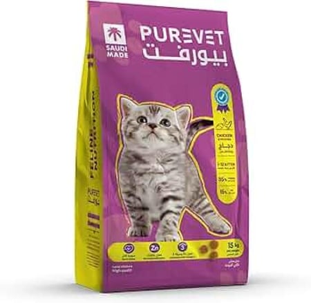 بيورفيت طعام جاف للقطط الصغيرة دجاج مع بطاطس حجم 15 كيلو