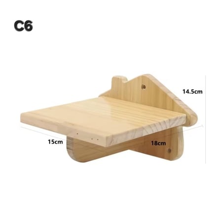 مجموعة قطع أثاث حائط خشبي للعب والتسلق والقفز للقطط