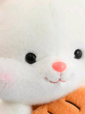 دمية أرنب ناعمة ولطيفة مع جزرة