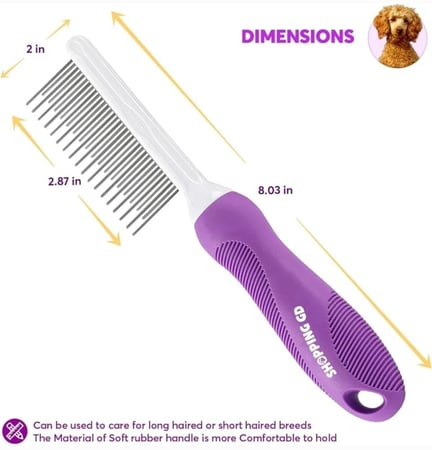 مشط فك تشابك الشعر بأسنان مخصصة