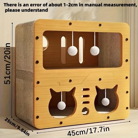منزل قطط فاخر متعدد المستويات والشقق مع خداشة