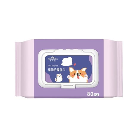 مناديل مبللة للقطط والكلاب 80 قطعة