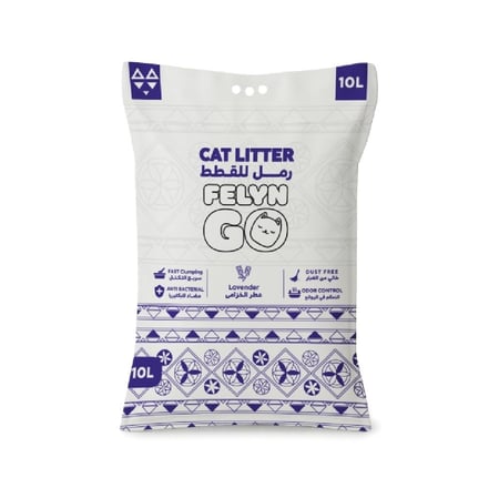 رمل قطط فلاينقو برائحة اللافندر 10 لتر
