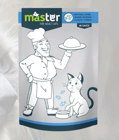 اظرف ماستر السمك مع المرق للقطط البالغة 80 غ