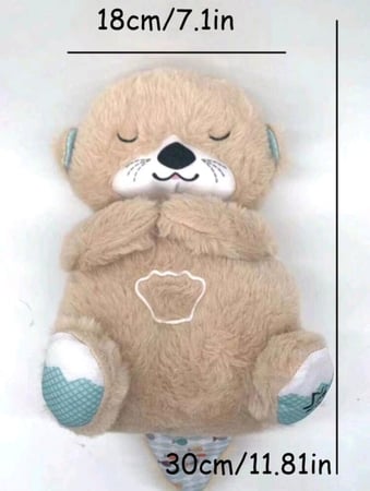 دُمية دُب محاكاة التنفس الطبيعي مهدئة للأطفال