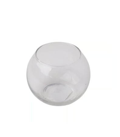 فازة زجاج دائرية صغير