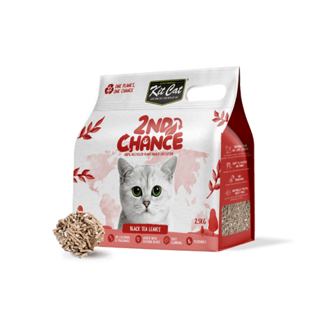 رمل نباتي كت كات أوراق الشاي الأسود 2.5 كيلو