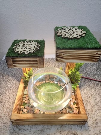 مجسم زينة للأسماك مع إضاءة 3