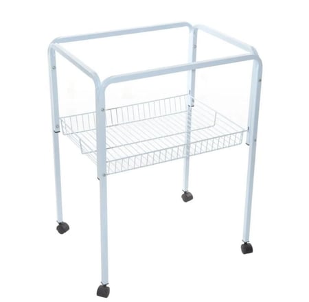 قفص ببغاء كبير مع فتحة علوية أبيض