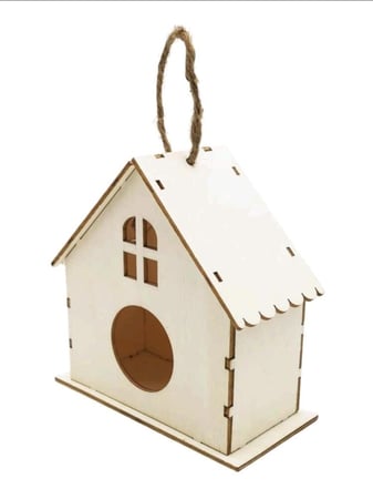 عش الطيور والببغاوات الصغيرة مصنوع يدويا من الخشب