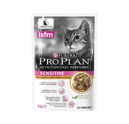 بورينا بروبلان أظرف قطع الدجاج في المرق للقطط الحساسة 85 غ