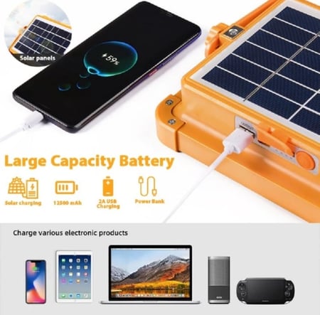 مصباح 2500w بالطاقة الشمسيه قابل للشحن