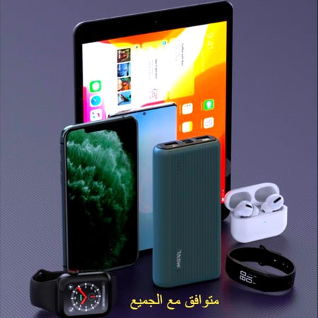 بنك طاقة بسعة 20000mAh بلون أسود Amber20