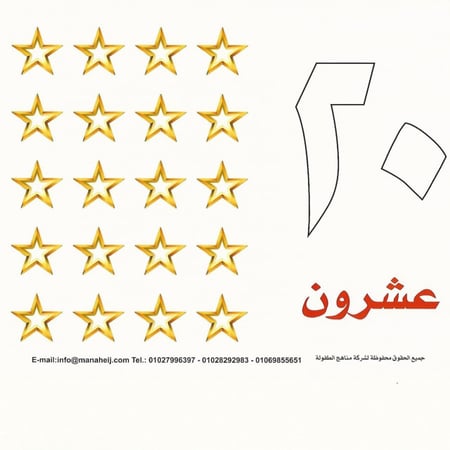 كروت تعليمية | هيا نتعلم الأرقام العربية