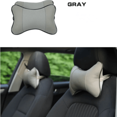 وسادة رقبة للسيارة من الجلد قطعتين