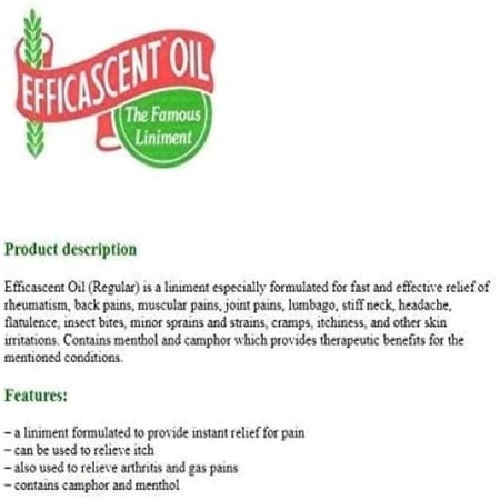 زيت إفيكاسينت  زيت للام الماصل والعضلات  50مل