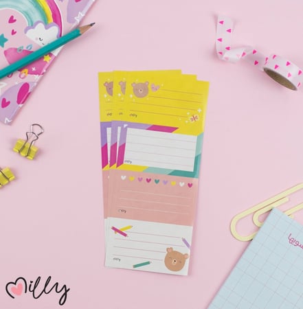 بطاقات اسم  ميلي كيوت