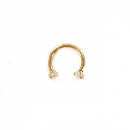 16g Gold Crystal Horseshoe