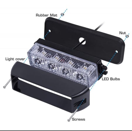 إنارة قطعتين لون احمر