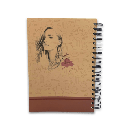 دفتر سلك غلاف مقوى B5 ( 25X18 CM )