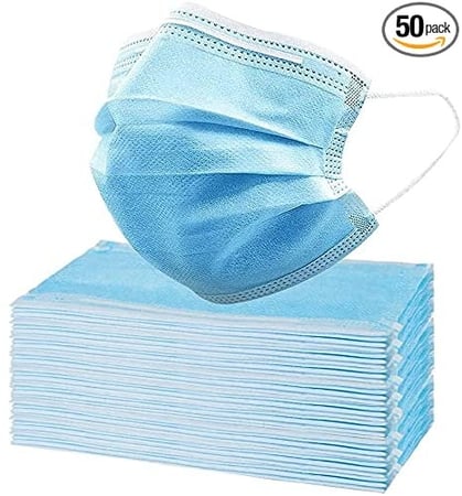 حزمة من 50 كمام  ثلاثي الطبقات