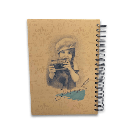 دفتر سلك غلاف مقوى B5 ( 25X18 CM )